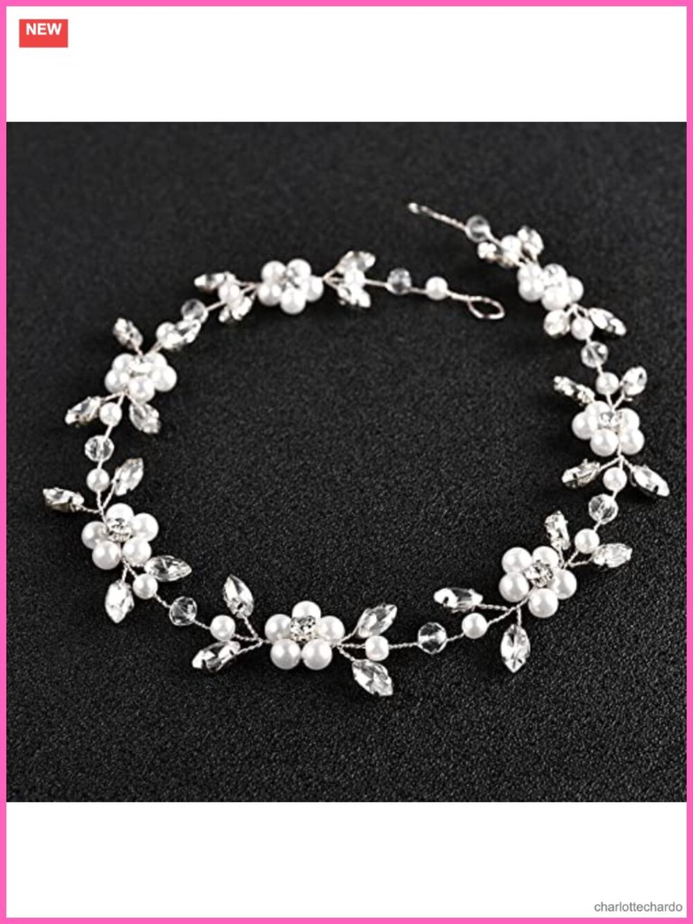 Flower Girl Pearl Rhinestone Headband Wedding Hair Accessory